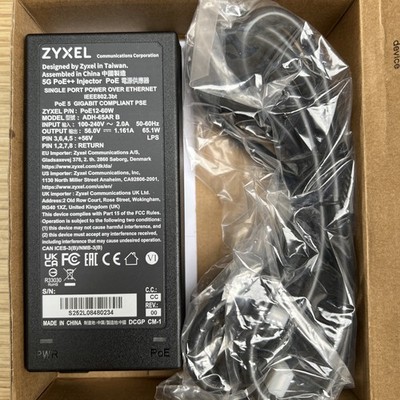 Zyxel POE 12-60W Multi-Gig PoE++ Injektor (60W) 1G/2,5G/5G neuwertig verpackt unbenutzt