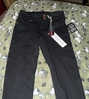 Celebrity Pink Girls Black Skinny Jeans Size 8 Mid Rise Stretch Soft NWT