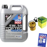 Mann Inspektionspaket 5L Liqui Moly Top Tec 5W-30 FüR Toyota RAV 4 IV 2.2 D 4WD