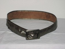 Vintage Women's Leather Belt Orr Bags Inc. New York size S/M Metallic Bronze