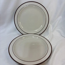 2 Elegance II Collection Bavarian Brown  Vintage Japanese Dinner Plates 10.5”
