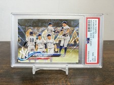 2018 New York Yankees Team Topps 286 Aaron Judge Memorial Day Camo /25 PSA 8