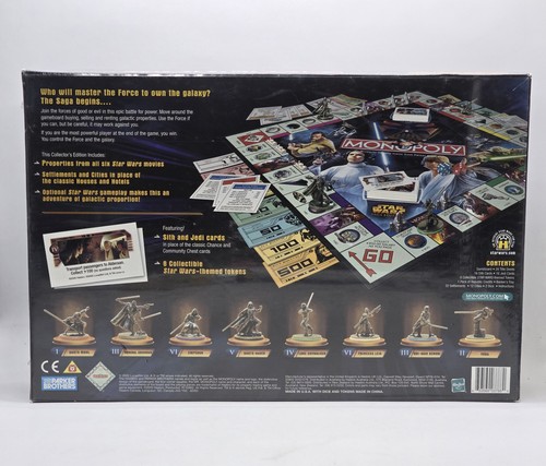 2005 Parker Bros Monopoly STAR WARS SAGA EDITION Board Game Brand New Sealed - Picture 2 of 16