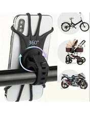 Bike Bicycle Mobile Smart Phone Holder 4.5-6.3" 360° Mount Black By GMZ UK