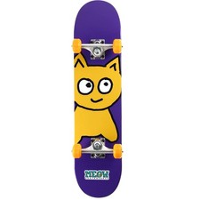 Meow Big Cat Factory Complete Skateboard Purple Soft Top 7''