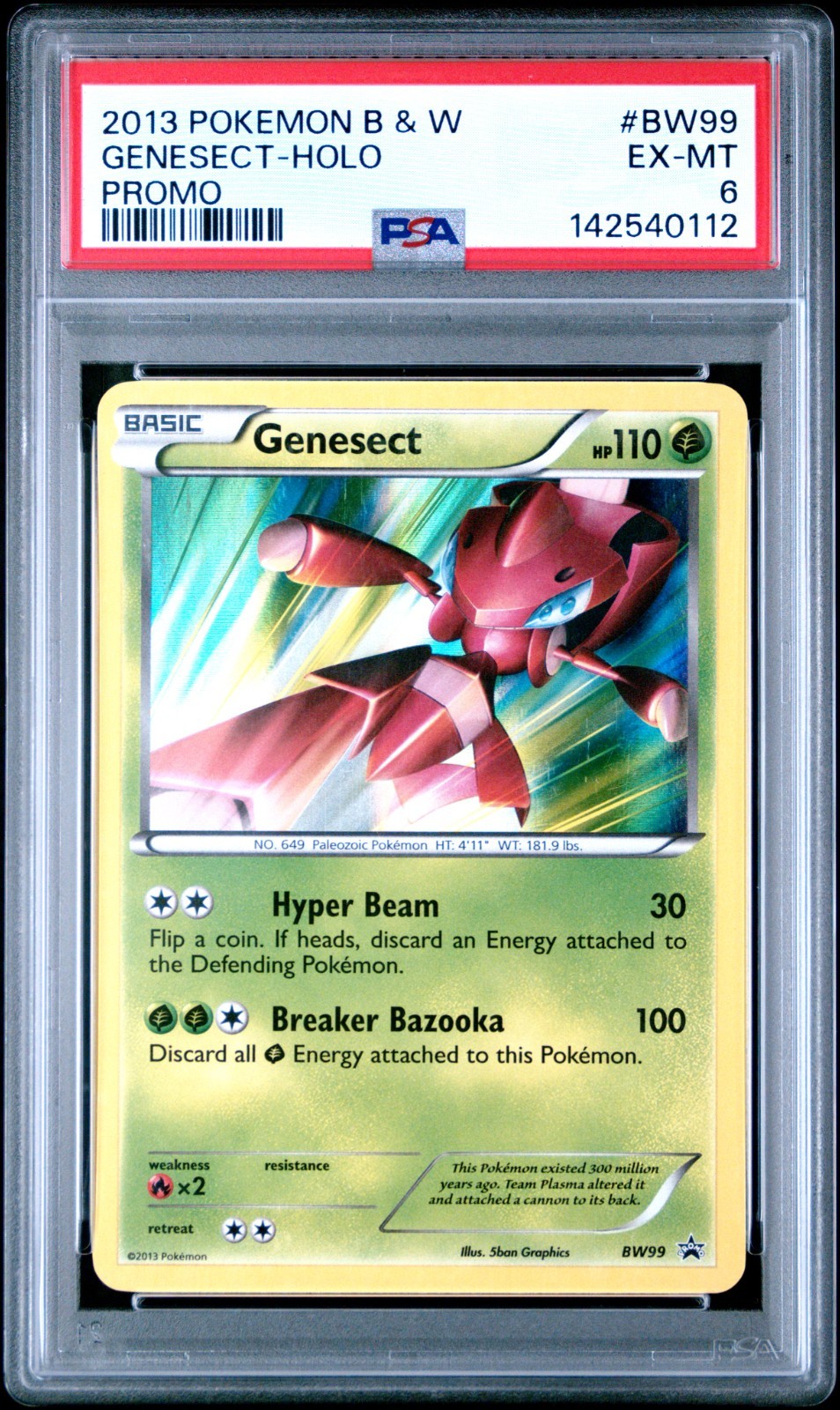 2013 POKEMON BLACK & WHITE PROMO BW99 GENESECT-HOLO