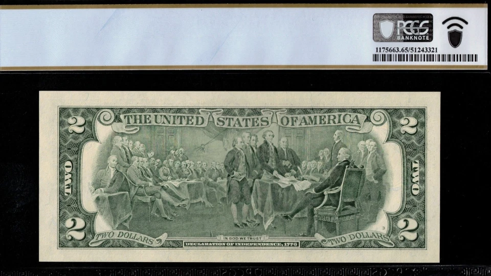 2003 $2 FRN B00000061* SERIAL #61 STAR 65 PPQ - Image 2 of 3