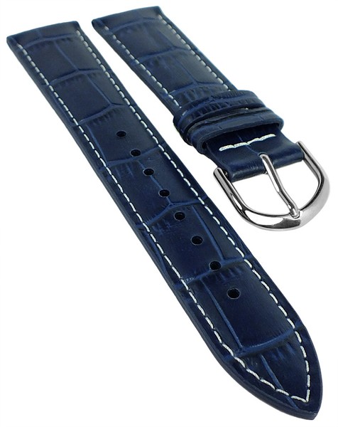 Casio Uhrenarmband 20Mm | Leder Blau Mit Kontrastnaht MTP-1303PL-image