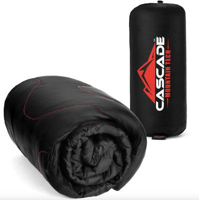 Cascade Mountain Tech Adventure Blanket Black 70'' x 60'' Brand New 