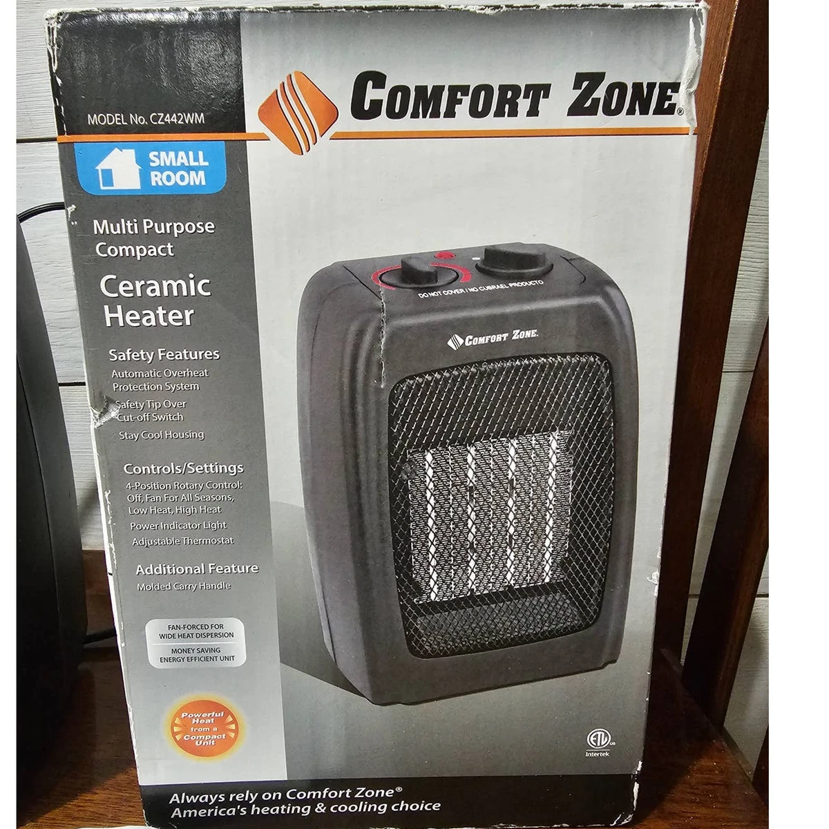 Comfort Zone CZ442 750/1,500-Watt Ceramic Electric Portable Heater | eBay
