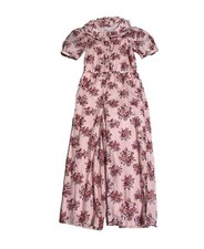 Janie and Jack Girls Floral Pink Long Pants Romper Size 7
