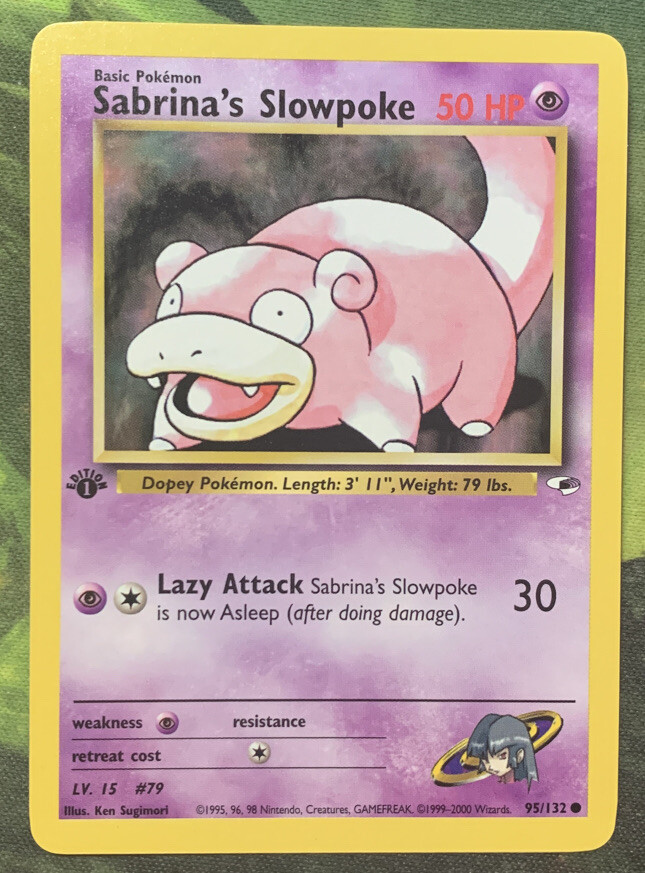 1st Edition Sabrina’s Slowpoke 95/132 - Gym Heroes - Near Mint