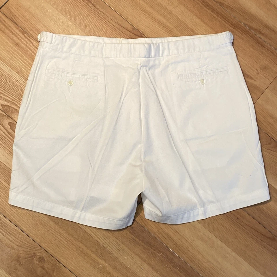 Pantalones Cortos Polo Deportivos Ralph Lauren De Colección Años 90 Para Hombres 40 Blanco Vela Tenis Hechos en EE. UU. Foto 4 de 4