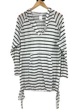Kona Sol Target size M 1772 Swim Cover Shirt Mini Dress Tunic Top Stripe Hoodie