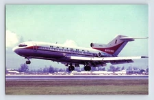 Postcard National Airlines Airplane Boeing 727 1990s Unposted Chrome