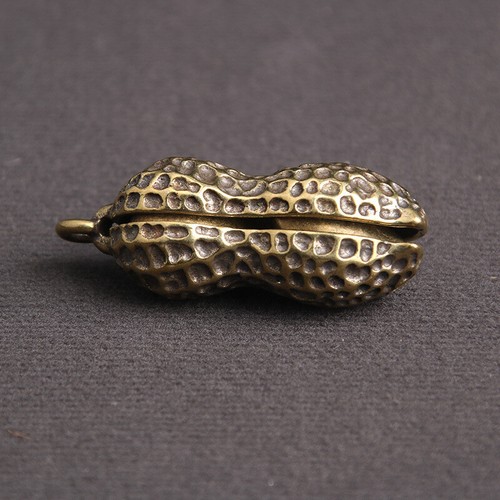 Brass Peanuts Keychain Peanuts Statue Pendant Figurine Home Decor Ornament - Picture 8 of 10