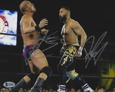 Rocky Romero Frankie Kazarian Signed 8x10 Photo BAS COA New Japan Pro Wrestling