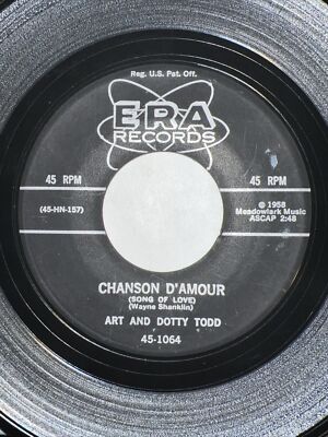 ART & DOTTY TODD 45 Chanson D'amour / Along The Trail With You