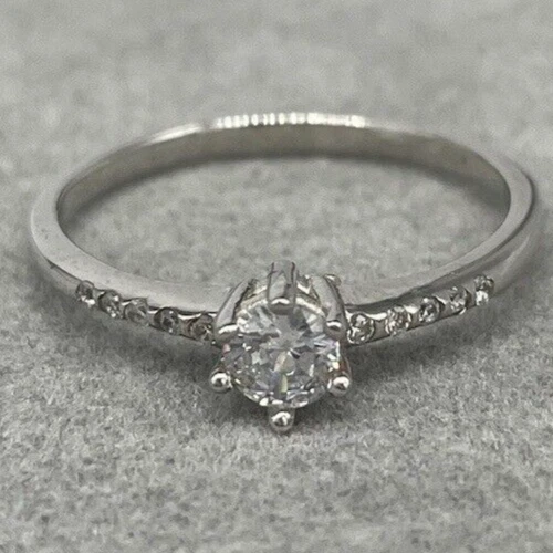 Anello donna argento 925 puntiluce brillanti Misura 15 fidanzamento/anniversario - Immagine 3 di 4