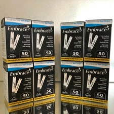 Embrace Blood Glucose Test Strips 400 CT.  Exp 10/2026 Free Shipping 