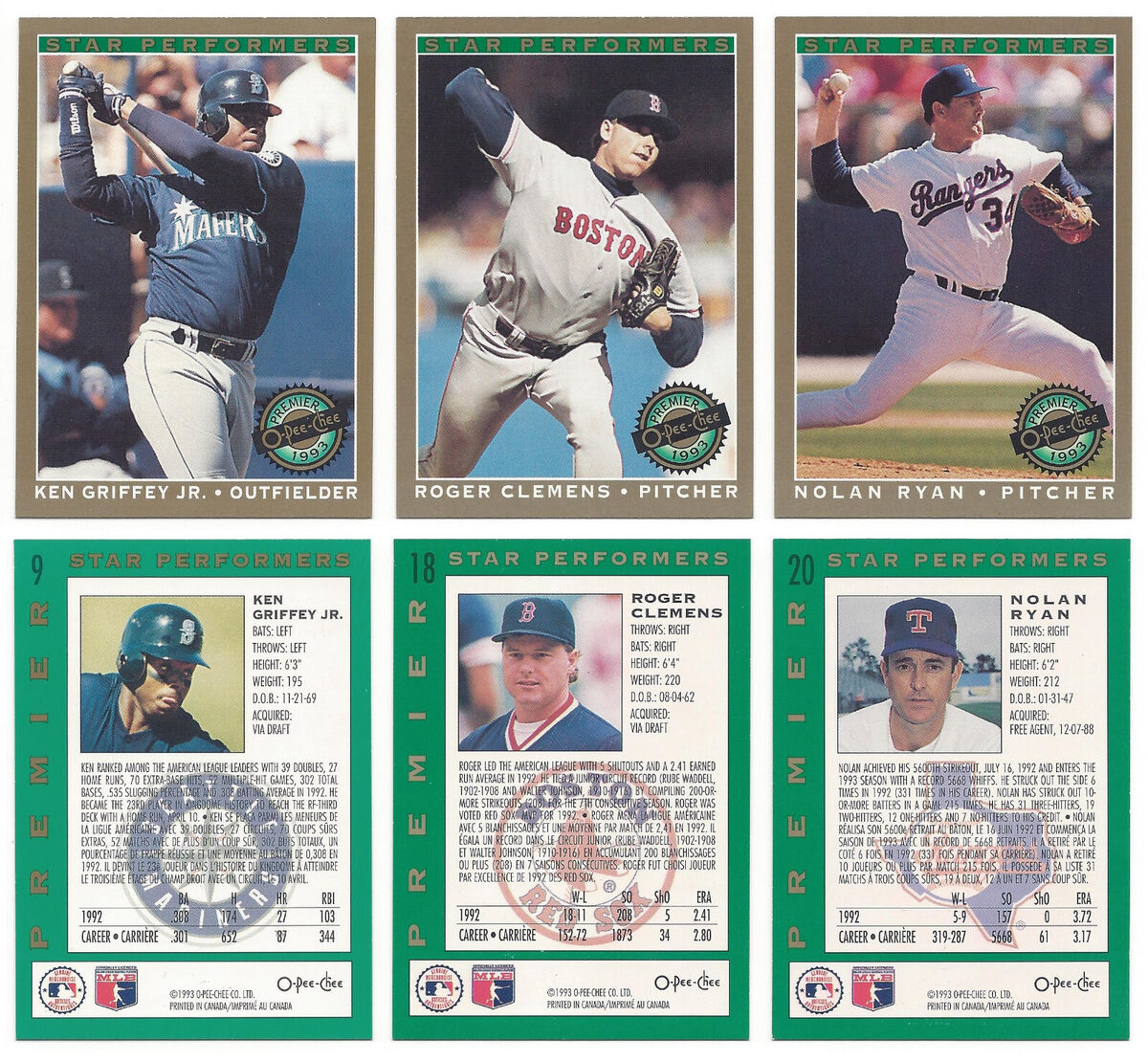 1993 O Pee Chee Premier Baseball Complete Set 1 - 132