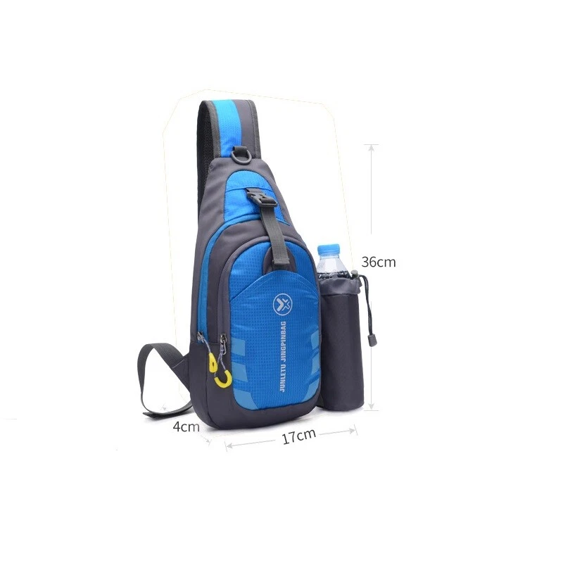 Hombres Mujeres Nylon Bandolera Bandolera Bolso de Hombro Pecho Ciclismo Correr Diario Portabotellas Foto 2 de 4