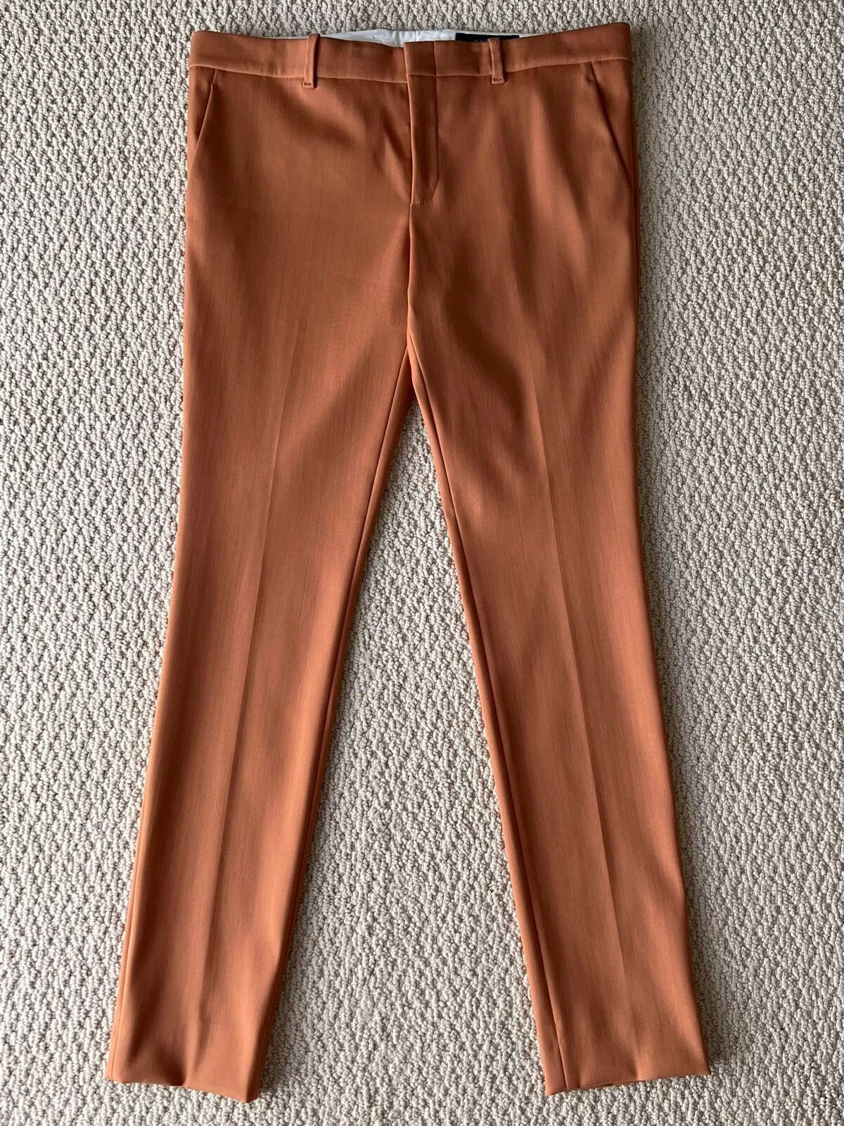 Pantalon neuf Gucci orange mince conique jambe laine extensible taille 46 US 10