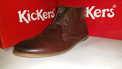 Kickers River 2 Laced Ankel Boots Brown Leather Mens Shoes size US 7.5-12