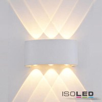 Isoled Led Wandleuchte Up&Down 6X1W Cree, IP54, Sandweiß, Warmweiß