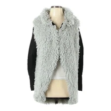 ASOS Story of Lola Fuzzy Eyelash Light Gray Open Cardigan One Size