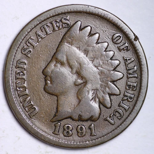1891 INDIAN HEAD CENT G/VG FREE SHIPPING LOWEST PRICES ON THE BAY