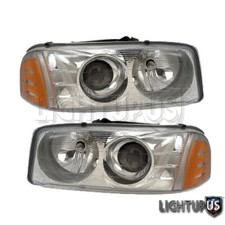 2001-2007 Gmc Yukon Denali Xl Sierra C3 Left Right Pair Headlamps Headlights 2001-2007 Gmc Yukon Denali Xl Sierra C3 Left Right Pair Headlamps Headlights