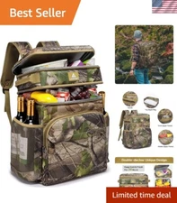 54 Can Double Decker Cooler Backpack - Leakproof Insulation, Portable Design