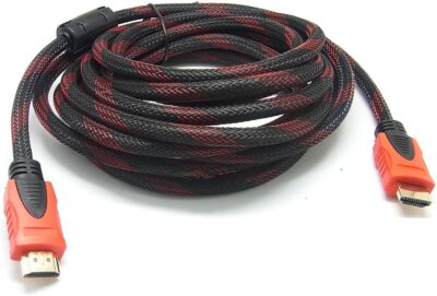 5M 15FT Mesh Schwarz HDMI Gold Kabel für PS3 HDTV HD Blue-Ray 1080p
