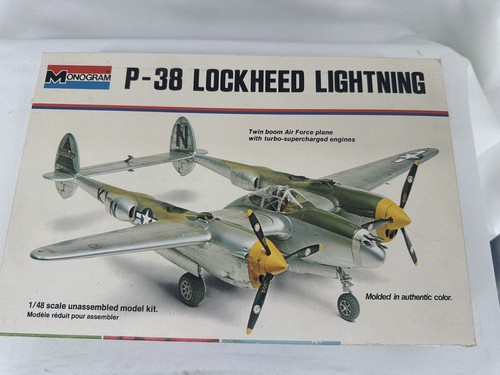 Monogram 1:48 Model Kit P-38 Lockheed Lightning Unassembled 