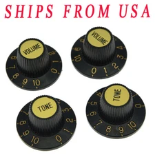 KAISH 4x Gold Guitar Witch Hat Knobs Fits Les Paul Epiphone SG