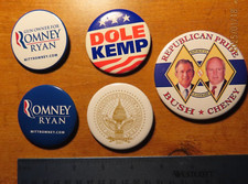 2017 Pin - Trump Inauguration Capital on White Background Plus 4 More Pres