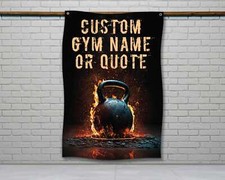 Personalized Gym Flag - Motivational Fitness Wall Art Decor