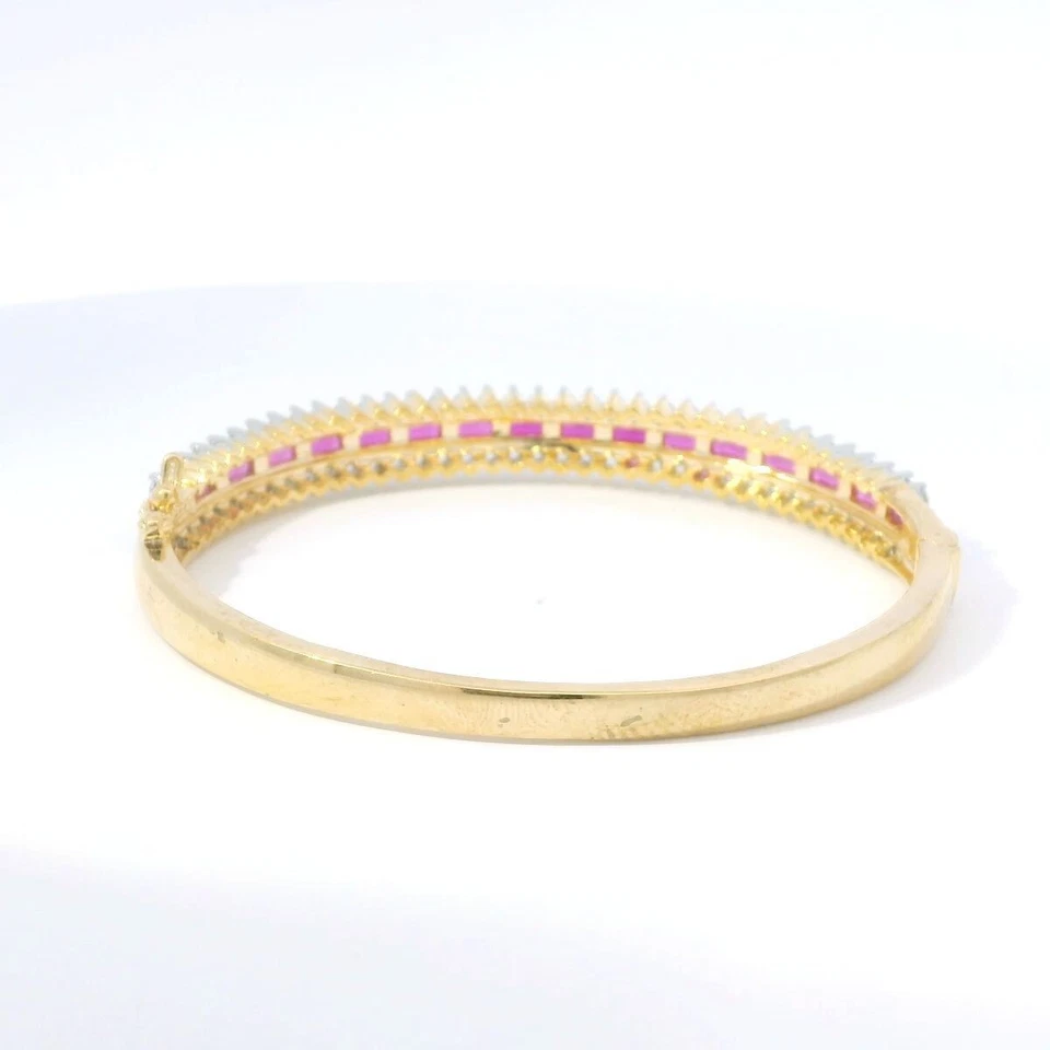 Pulsera chapada en oro con tachuelas de turmalina y circonitas cúbicas para niñas/mujeres FB-1115 Foto 3 de 4