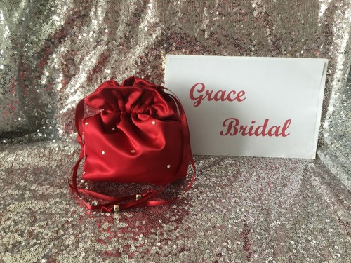 BOLSO DOLLY SATINADO DUQUESA VINO BODA GRADUACIÓN MUCAMA. FLOWER GIRL *HECHO/VENDEDOR EN REINO UNIDO* - Imagen 22 de 27