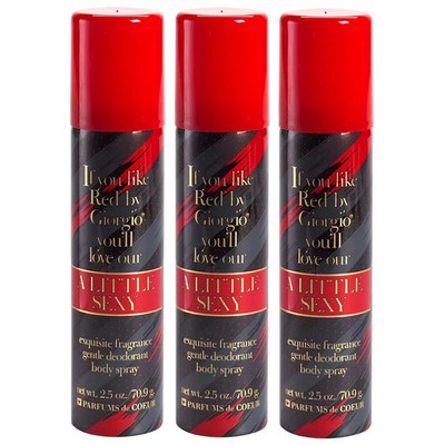 A Little Sexy Deodorant Body Spray for Women, 2.5 Ounce PACK OF 3