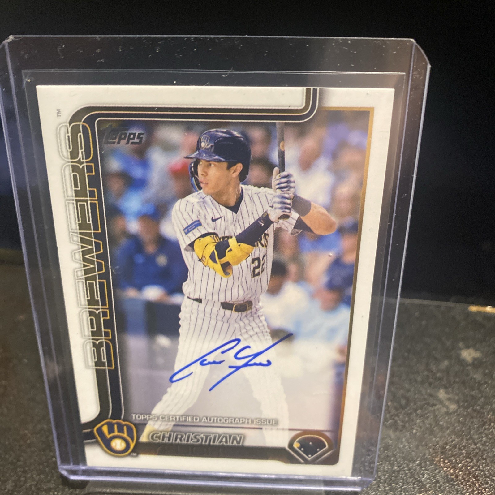 2025 Topps Series 1 Christian Yelich Real One Autograph Milwaukee Brewers