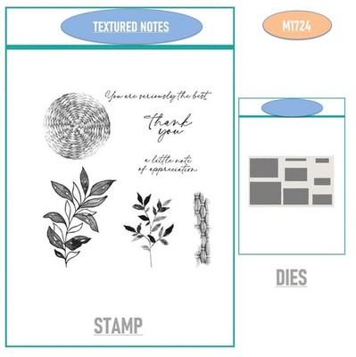 TEXTURED NOTES Dies and Stamps Scrapbook DIY Handmade Greeting Card Making