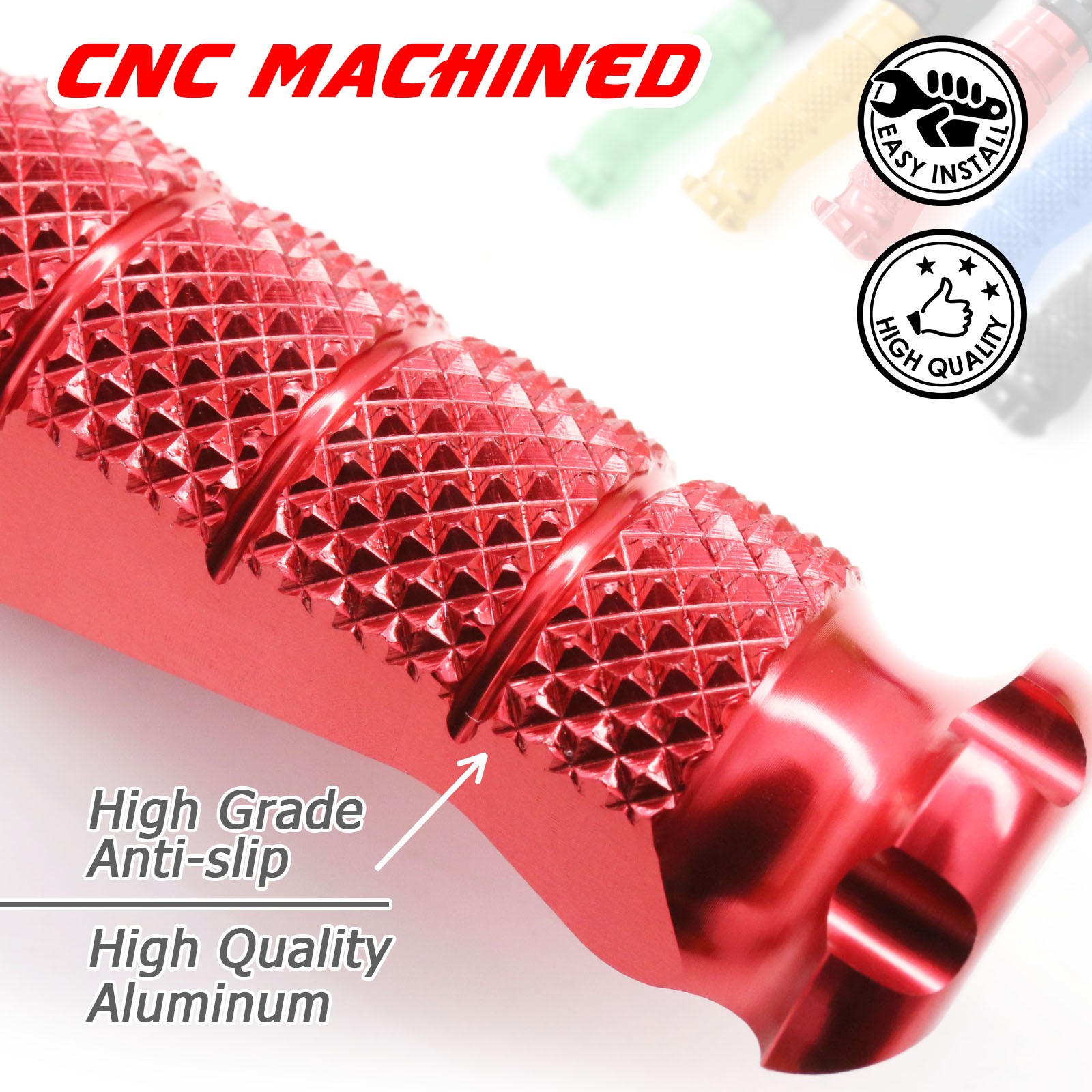 Black R-FIGHT Riser Front Foot Pegs For Triumph Sprint ST/RS/964i 01 02 03 04