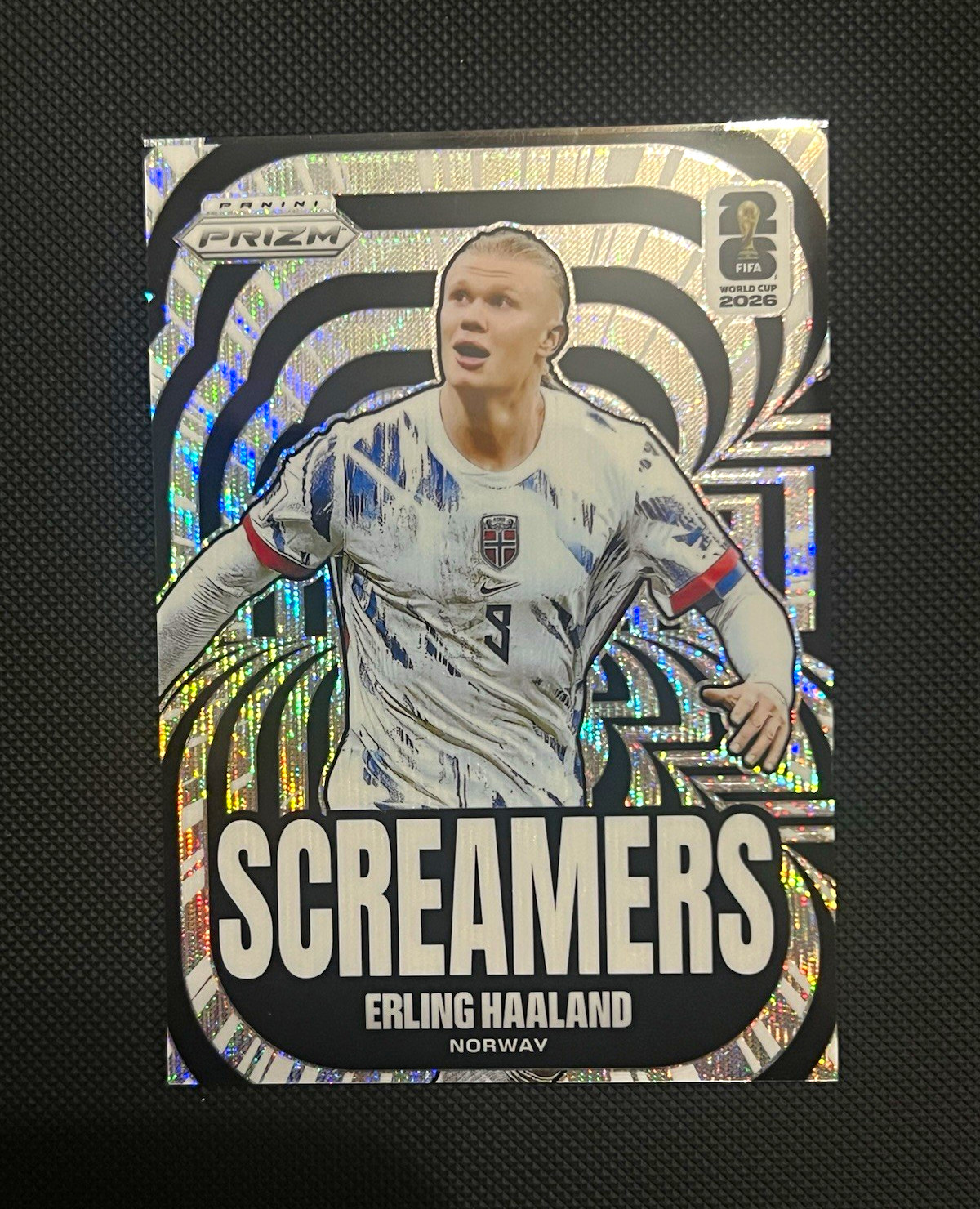 Panini Prizm FIFA World Cup 2026 Erling Haaland Norway #15 Screamers Wave view 1