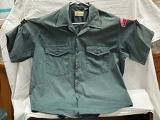 Vintage 60s BSA Boy Scouts of America Button Up Uniform Explorer Shirt - L