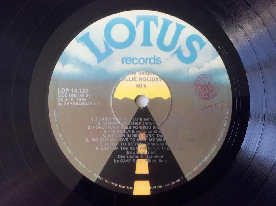 Billie Holiday ● The Unique 50's ● 1986 Italian Vinyl LP ● LOP 14123 ● VG+/VG+ - Image 4 of 4