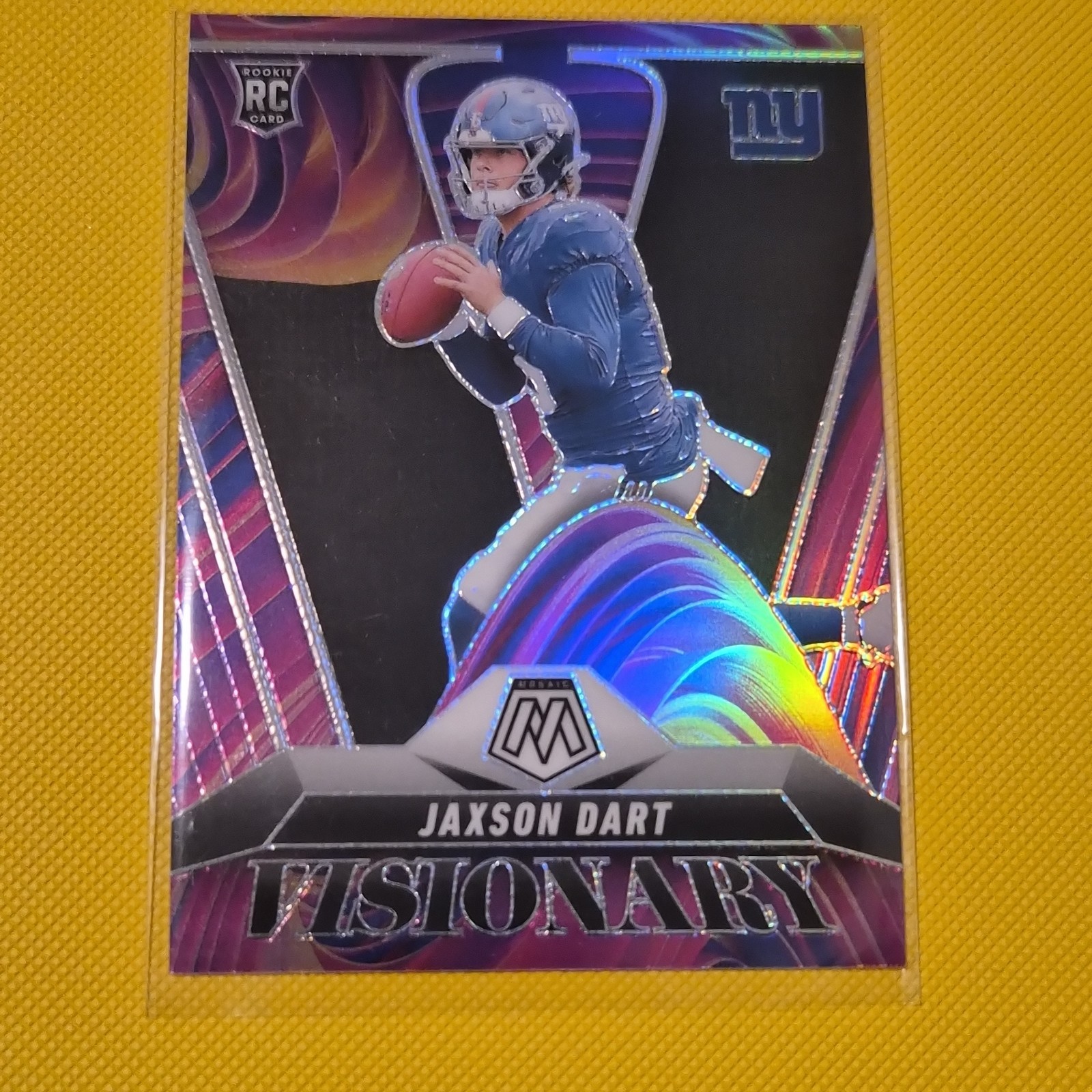 2025 Mosaic Jaxson Dart VISIONARY CASE HIT Rookie RC New York Giants