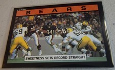 1985 Topps #22 Bears Team Leaders (Sweetness Sets Record Straight)