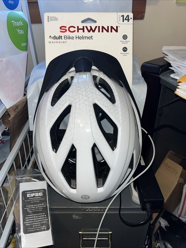 Schwinn Waypoint Adjustable Adult Bike Bicycle Helmet White W/Black